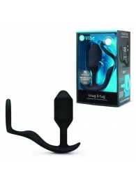 Черное эрекционное кольцо с анальным плагом Snug   Tug - b-Vibe - в Батайске купить с доставкой