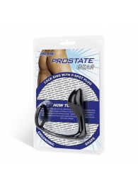 Стимулятор простаты с фиксацией эрекционным кольцом Prostate Gear - BlueLine - в Батайске купить с доставкой