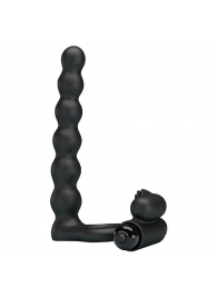 Черная насадка для двойной стимуляции Hercules Penis Sheath III - 15,3 см. - Baile - купить с доставкой в Батайске