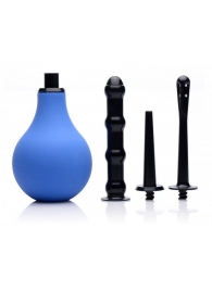Анальный душ с 3 насадками Premium One-way Valve Anal Douche Set - XR Brands - купить с доставкой в Батайске
