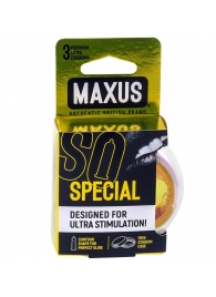 Презервативы с точками и рёбрами в пластиковом кейсе MAXUS Special - 3 шт. - Maxus - купить с доставкой в Батайске