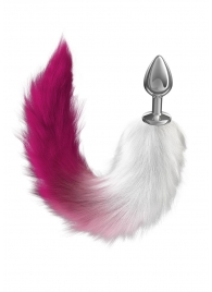 Серебристая анальная пробка с розовым хвостом Galaxy - Lola Games - купить с доставкой в Батайске