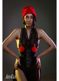 Зажимы на соски Angelic с красными меховыми шариками - Lola Games - купить с доставкой в Батайске