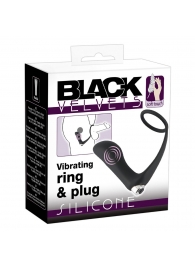 Черное эрекционное кольцо с анальной вибропробкой Vibrating Ring   Plug - Orion - в Батайске купить с доставкой