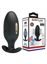 Черная анальная вибропробка с электростимуляцией Jefferson - 9,2 см. - Baile - купить с доставкой в Батайске