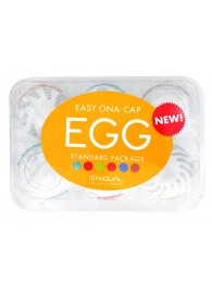 Набор из 6 мастурбаторов Tenga EGG Easy Beat с различным рельефом - Tenga - в Батайске купить с доставкой