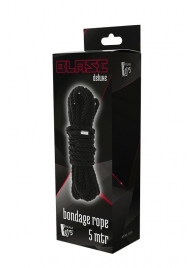 Черная веревка для шибари DELUXE BONDAGE ROPE - 5 м. - Dream Toys - купить с доставкой в Батайске