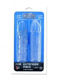 Комплект из 2 прозрачных насадок на пенис PENIS EXTENDER PACK - Dream Toys - в Батайске купить с доставкой