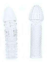 Комплект из 2 прозрачных насадок на пенис PENIS EXTENDER PACK - Dream Toys - в Батайске купить с доставкой