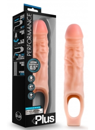 Телесный реалистичный фаллоудлинитель 9 Inch Silicone Cock Sheath Penis Extender - 22,86 см. - Blush Novelties - в Батайске купить с доставкой