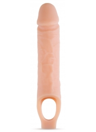 Телесный реалистичный фаллоудлинитель 10 Inch Silicone Cock Sheath Penis Extender - 25,4 см. - Blush Novelties - в Батайске купить с доставкой
