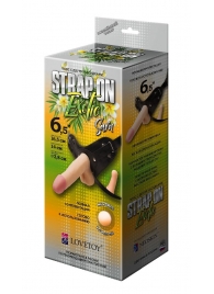 Пояс-трусики с 2 насадками Exotic-Sara - 16,5 см. - LOVETOY (А-Полимер) - купить с доставкой в Батайске