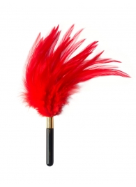 Красный перьевой тиклер Plume - 23 см. - Lola Lingerie - купить с доставкой в Батайске