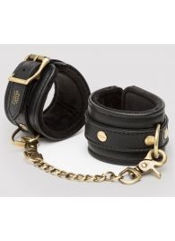 Черные наручники Bound to You Faux Leather Wrist Cuffs - Fifty Shades of Grey - купить с доставкой в Батайске