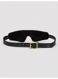 Черная плотная маска на глаза Bound to You Faux Leather Blindfold - Fifty Shades of Grey - купить с доставкой в Батайске