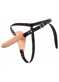 Телесный поясной страпон с вибрацией Vibrating Strap-On - 15,7 см. - Orion - купить с доставкой в Батайске