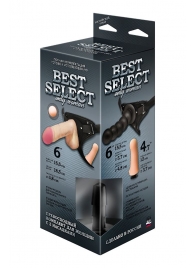 Черный пояс для женщин BEST SELECT с 3 насадками - LOVETOY (А-Полимер) - купить с доставкой в Батайске
