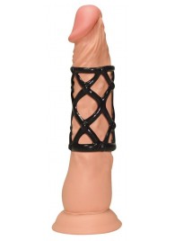 Чёрная насадка-сетка на пенис Orgasmus Wunder - Orion - в Батайске купить с доставкой