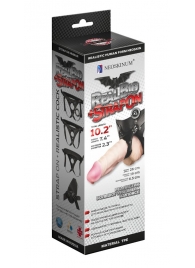 Гигантский фаллоимитатор на присоске в комплекте с трусиками - 26 см. - LOVETOY (А-Полимер) - купить с доставкой в Батайске