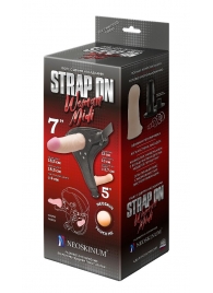 Реалистичный страпон Woman Midi с вагинальной пробкой - 19 см. - LOVETOY (А-Полимер) - купить с доставкой в Батайске