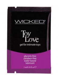 Лубрикант на водной основе для использования с игрушками WICKED Toy Love - 3 мл. - Wicked - купить с доставкой в Батайске