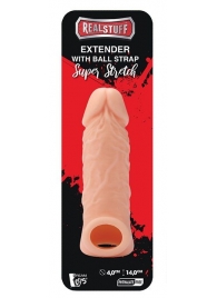 Телесная насадка EXTENDER WITH BALL STRAP 5.5 - 14 см. - Dream Toys - в Батайске купить с доставкой