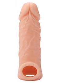 Телесная насадка EXTENDER WITH BALL STRAP 5.5 - 14 см. - Dream Toys - в Батайске купить с доставкой