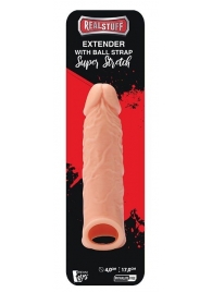 Телесная насадка EXTENDER WITH BALL STRAP 6.5 - 17 см. - Dream Toys - в Батайске купить с доставкой