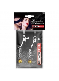 Оригинальные зажимы на соски с желтыми шариками - Notabu - купить с доставкой в Батайске