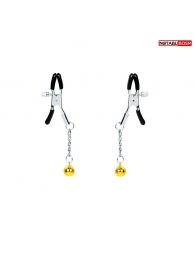 Оригинальные зажимы на соски с желтыми шариками - Notabu - купить с доставкой в Батайске