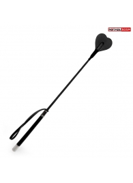 Черный стек с наконечником-сердечком - 54 см. - Notabu - купить с доставкой в Батайске