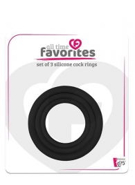 Набор из 3 эрекционных колец SILICONE COCKRINGS - Dream Toys - в Батайске купить с доставкой