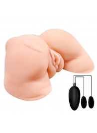 Телесная вибровагина Julie с 2 рабочими отверстиями - Baile - в Батайске купить с доставкой