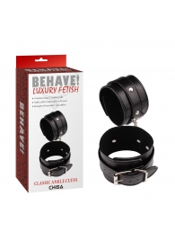 Черные оковы Classic Ankle Cuffs - Chisa - купить с доставкой в Батайске