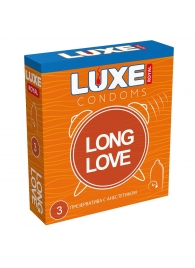 Презервативы с продлевающим эффектом LUXE Royal Long Love - 3 шт. - Luxe - купить с доставкой в Батайске
