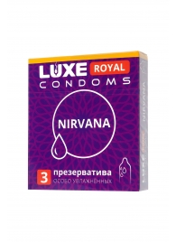 Презервативы с увеличенным количеством смазки LUXE Royal Nirvana - 3 шт. - Luxe - купить с доставкой в Батайске