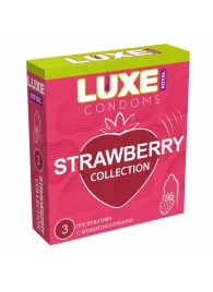 Презервативы с ароматом клубники LUXE Royal Strawberry Collection - 3 шт. - Luxe - купить с доставкой в Батайске
