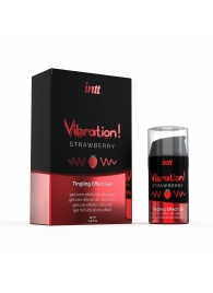 Жидкий интимный гель с эффектом вибрации Vibration! Strawberry - 15 мл. - INTT - купить с доставкой в Батайске