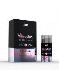 Жидкий интимный гель с эффектом вибрации Vibration! Bubble Gum - 15 мл. - INTT - купить с доставкой в Батайске