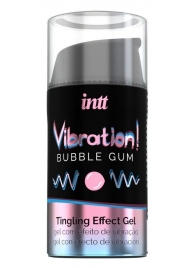 Жидкий интимный гель с эффектом вибрации Vibration! Bubble Gum - 15 мл. - INTT - купить с доставкой в Батайске