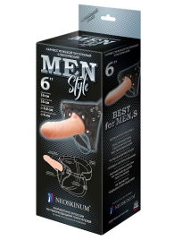 Телесный пустотелый харнесс MEN Style - 17,5 см. - LOVETOY (А-Полимер) - купить с доставкой в Батайске