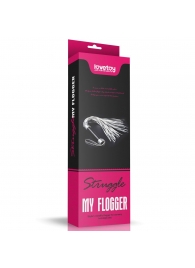 Серебристая плетка Struggle My Flogger с черной ручкой - 45 см. - Lovetoy - купить с доставкой в Батайске