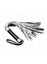 Серебристая плетка Struggle My Flogger с черной ручкой - 45 см. - Lovetoy - купить с доставкой в Батайске