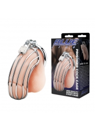 Металлическая клетка Prisoner Cock Сage с замком - BlueLine - купить с доставкой в Батайске