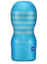 Мастурбатор с охлаждающей смазкой TENGA Original Vacuum Cup Cool - Tenga - в Батайске купить с доставкой