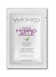 Гель-лубрикант на водно-силиконовой основе Simply Hybrid Jelle - 3 мл. - Wicked - купить с доставкой в Батайске