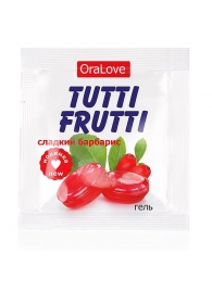 Гель-смазка Tutti-frutti со вкусом барбариса - 4 гр. - Биоритм - купить с доставкой в Батайске