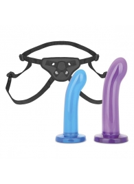 Страпон унисекс Beginners Strap-On с 2 насадками - 15 и 13 см. - Lux Fetish - купить с доставкой в Батайске