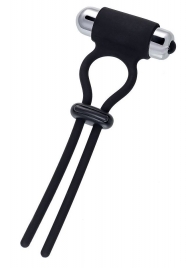 Черное эрекционное лассо на пенис Jat - A-toys - в Батайске купить с доставкой