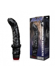 Черный вибромассажер простаты 6  Premium Prostate Massager - BlueLine - в Батайске купить с доставкой